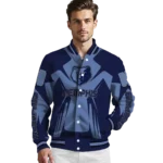 custom memphis grizzlies spider mark blue varsity jacket best selling.webp