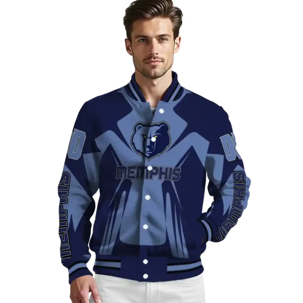 custom memphis grizzlies spider mark blue varsity jacket high quality.webp