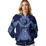 custom memphis grizzlies spider mark blue varsity jacket best selling.webp