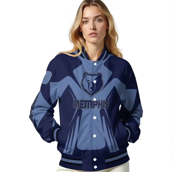 custom memphis grizzlies spider mark blue varsity jacket latest model.webp