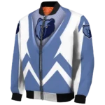 custom memphis grizzlies v stripes blue white bomber jacket best selling