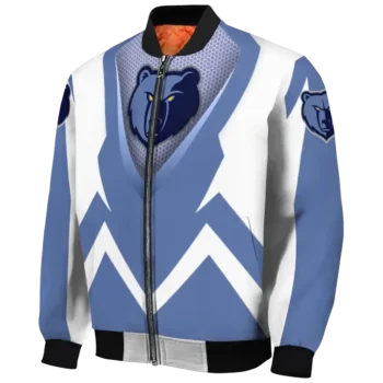 custom memphis grizzlies v stripes blue white bomber jacket best selling