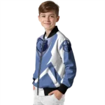 custom memphis grizzlies v stripes blue white bomber jacket best selling