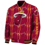 custom miami heat bolt stripe red varsity jacket best selling.webp