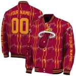 custom miami heat bolt stripe red varsity jacket best selling.webp