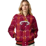 custom miami heat bolt stripe red varsity jacket best selling.webp