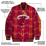 custom miami heat bolt stripe red varsity jacket best selling.webp