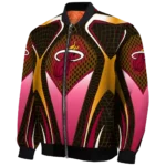 custom miami heat mesh chest black bomber jacket best selling
