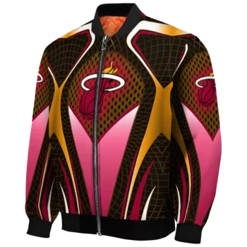 custom miami heat mesh chest black bomber jacket best selling