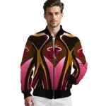 custom miami heat mesh chest black bomber jacket best selling