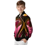 custom miami heat mesh chest black bomber jacket best selling