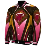 custom miami heat mesh chest black varsity jacket best selling.webp