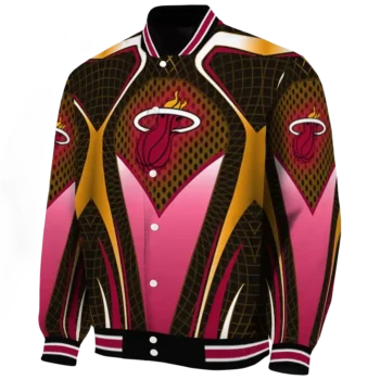 custom miami heat mesh chest black varsity jacket best selling.webp