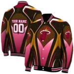 custom miami heat mesh chest black varsity jacket best selling.webp