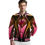 custom miami heat mesh chest black varsity jacket best selling.webp