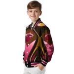 custom miami heat mesh chest black varsity jacket best selling.webp