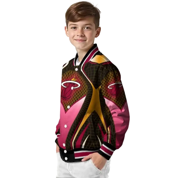 custom miami heat mesh chest black varsity jacket trendy.webp