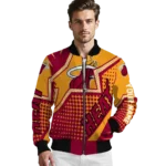 custom miami heat star burst red bomber jacket best selling