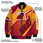 custom miami heat star burst red bomber jacket best selling