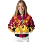 custom miami heat winged blaze red white bomber jacket best selling