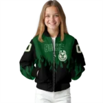 custom milwaukee bucks flame border green black bomber jacket best selling