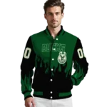 custom milwaukee bucks flame border green black varsity jacket best selling.webp
