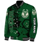 custom milwaukee bucks hexagon cluster green black varsity jacket best selling.webp
