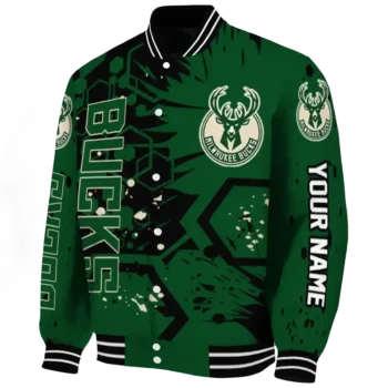 custom milwaukee bucks hexagon cluster green black varsity jacket best selling.webp