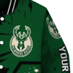 custom milwaukee bucks hexagon cluster green black varsity jacket best selling.webp
