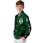 custom milwaukee bucks hexagon cluster green black varsity jacket best selling.webp