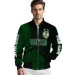 custom milwaukee bucks hexagon mesh green black bomber jacket best selling