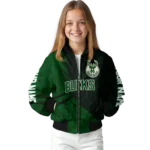 custom milwaukee bucks hexagon mesh green black bomber jacket best selling