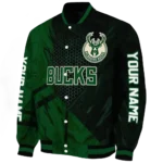 custom milwaukee bucks hexagon mesh green black varsity jacket best selling.webp