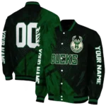 custom milwaukee bucks hexagon mesh green black varsity jacket best selling.webp