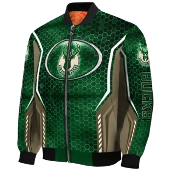 custom milwaukee bucks power plate green bomber jacket best selling