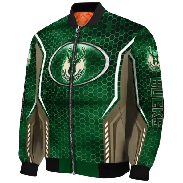 custom milwaukee bucks power plate green bomber jacket best selling