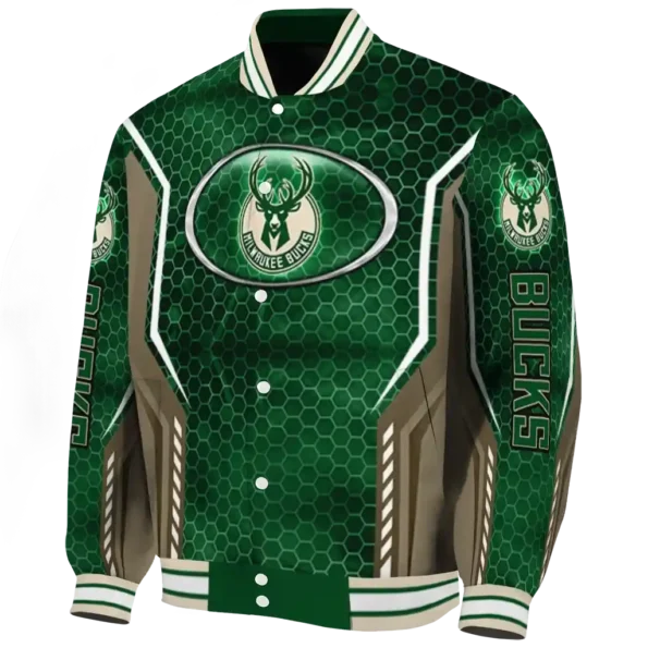 custom milwaukee bucks power plate green varsity jacket best selling.webp