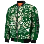 custom milwaukee bucks pyramid shapes green bomber jacket best selling