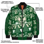 custom milwaukee bucks pyramid shapes green bomber jacket best selling