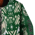 custom milwaukee bucks pyramid shapes green bomber jacket best selling