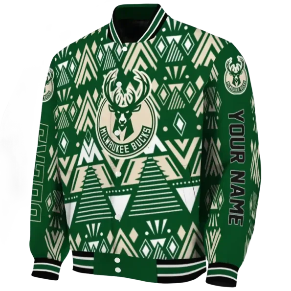 custom milwaukee bucks pyramid shapes green varsity jacket best selling.webp