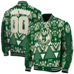 custom milwaukee bucks pyramid shapes green varsity jacket best selling.webp