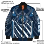 custom minnesota timberwolves chevron angles midnight blue bomber jacket best selling
