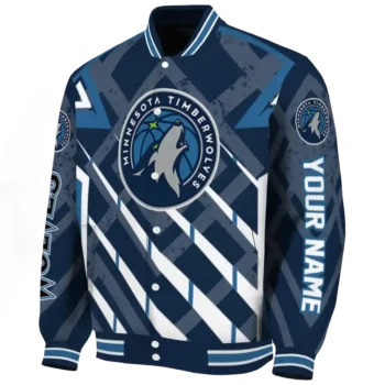custom minnesota timberwolves chevron angles midnight blue varsity jacket best selling.webp