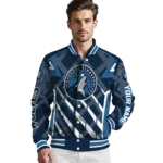 custom minnesota timberwolves chevron angles midnight blue varsity jacket best selling.webp