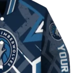 custom minnesota timberwolves chevron angles midnight blue varsity jacket best selling.webp