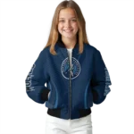 custom minnesota timberwolves chevron arrow midnight blue bomber jacket best selling