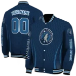 custom minnesota timberwolves chevron arrow midnight blue varsity jacket best selling.webp