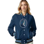 custom minnesota timberwolves chevron arrow midnight blue varsity jacket best selling.webp