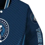 custom minnesota timberwolves chevron arrow midnight blue varsity jacket best selling.webp